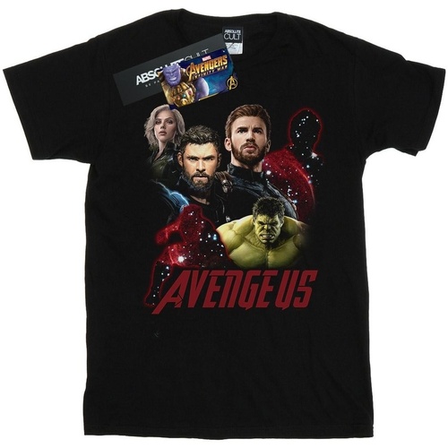Abbigliamento Bambina T-shirts a maniche lunghe Marvel Avengers Infinity War The Fallen Nero