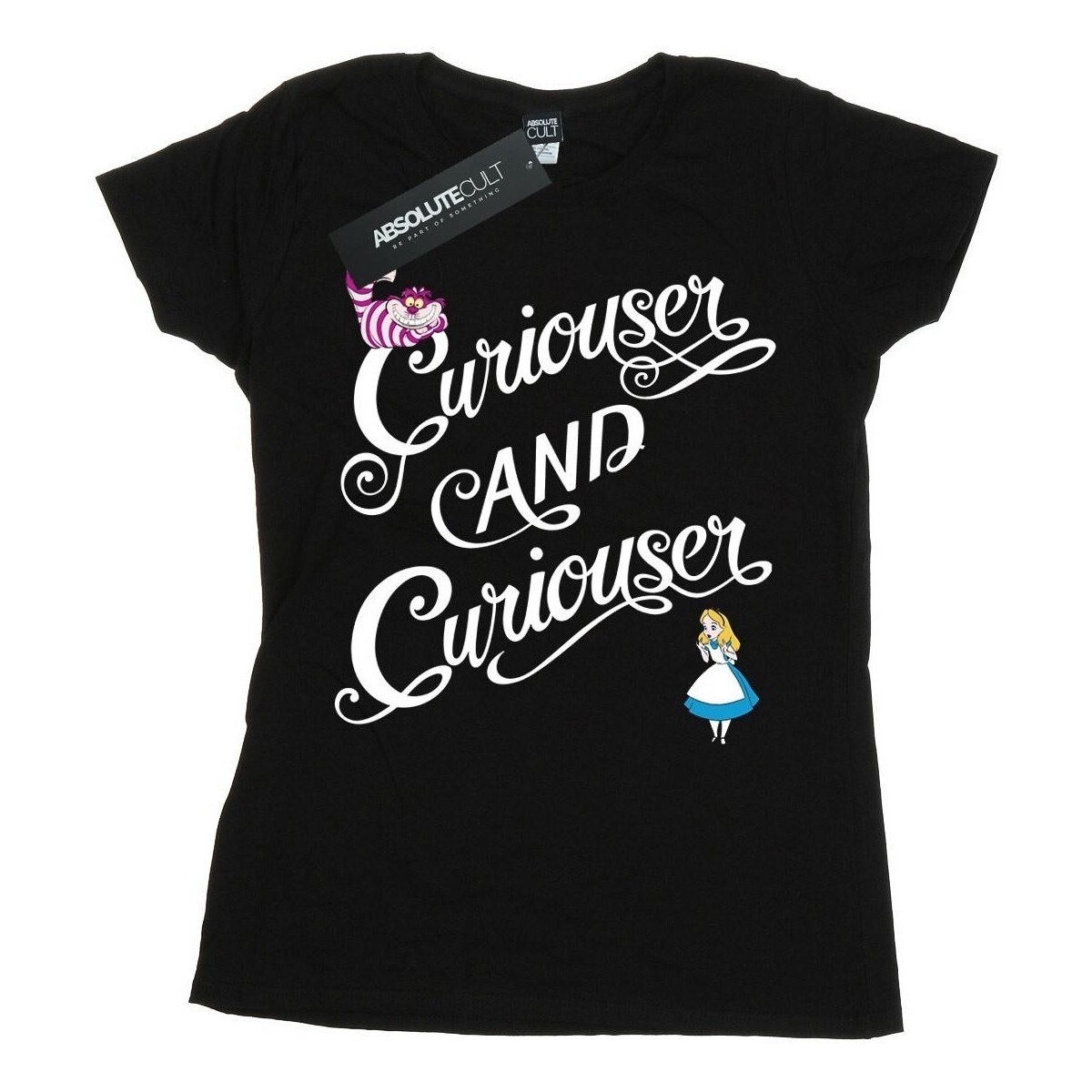 Abbigliamento Donna T-shirts a maniche lunghe Disney Alice In Wonderland Curiouser Nero
