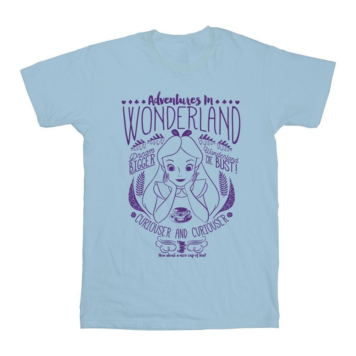 Abbigliamento Donna T-shirts a maniche lunghe Disney Alice In Wonderland Adventures In Wonderland Blu