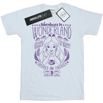 Abbigliamento Donna T-shirts a maniche lunghe Disney Alice In Wonderland Adventures In Wonderland Bianco