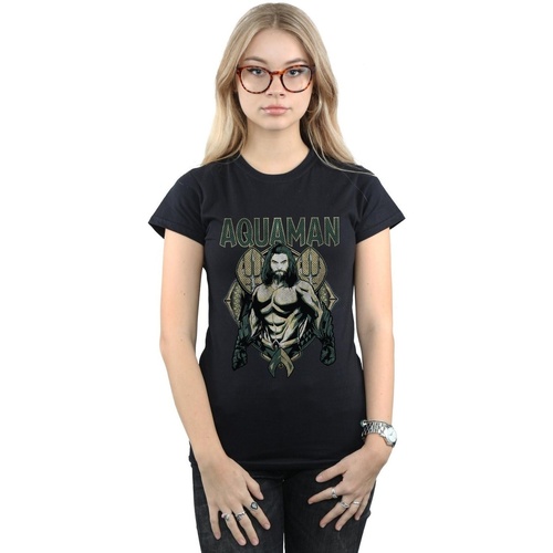 Abbigliamento Donna T-shirts a maniche lunghe Dc Comics BI8335 Nero