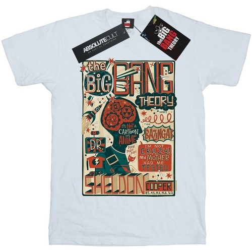 Abbigliamento Bambina T-shirts a maniche lunghe Big Bang Theory Infographic Poster Bianco