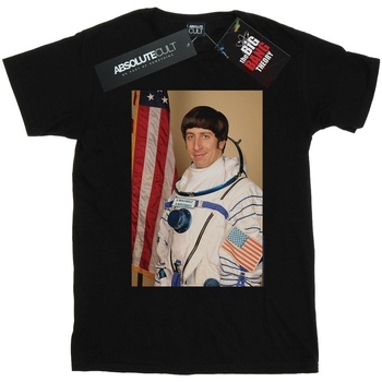 Abbigliamento Bambina T-shirts a maniche lunghe The Big Bang Theory Howard Wolowitz Rocket Man Nero