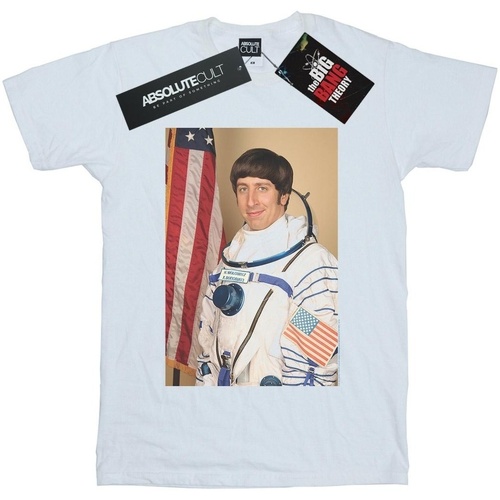 Abbigliamento Bambina T-shirts a maniche lunghe The Big Bang Theory Howard Wolowitz Rocket Man Bianco