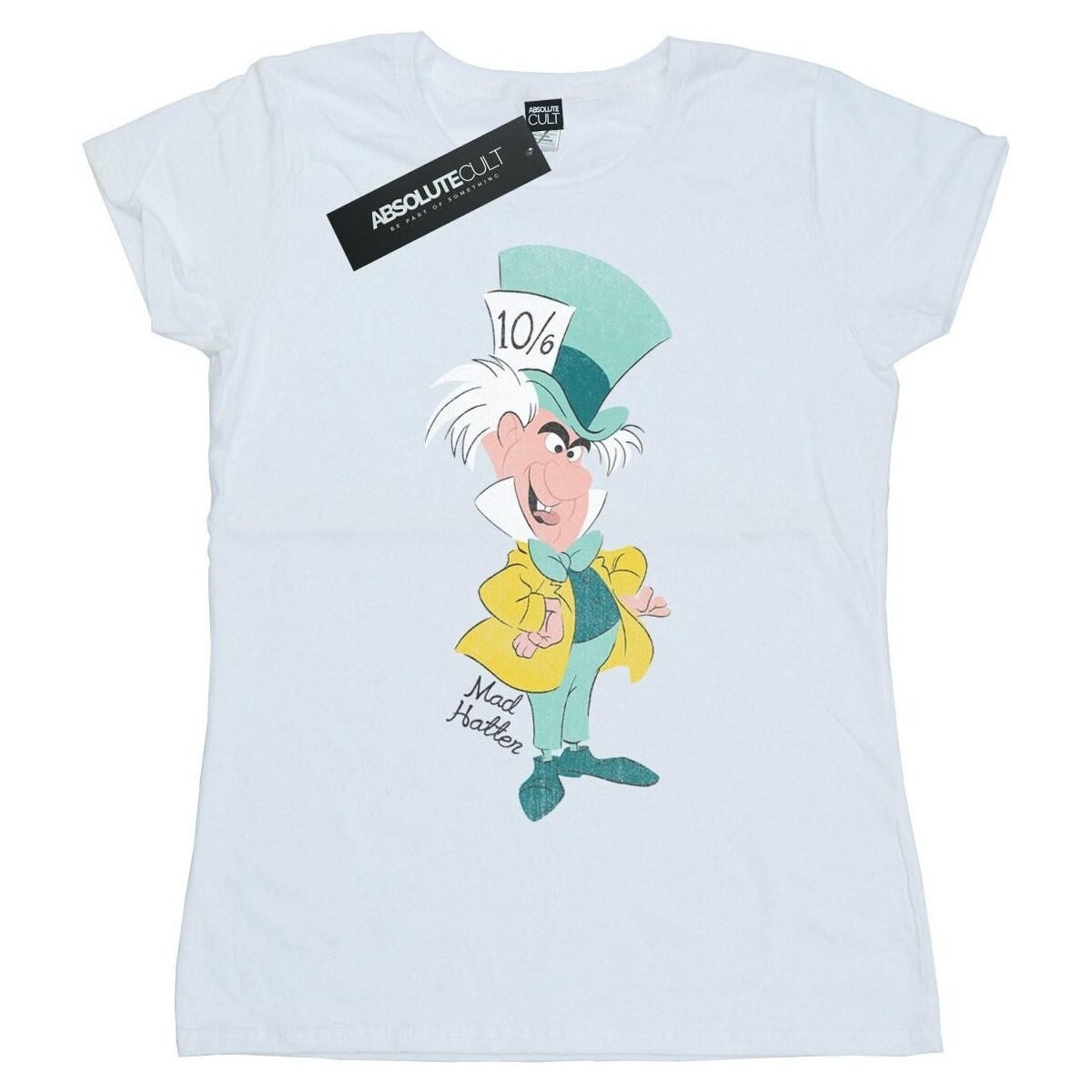 Abbigliamento Donna T-shirts a maniche lunghe Disney Alice In Wonderland Mad Hatter Classic Bianco