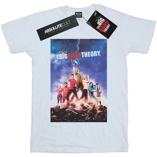 Abbigliamento Bambina T-shirts a maniche lunghe The Big Bang Theory Character Poster Bianco