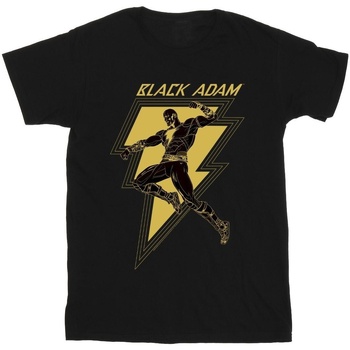 Abbigliamento Bambino T-shirt maniche corte Dc Comics Black Adam Golden Bolt Chest Nero