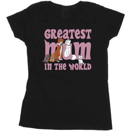 Abbigliamento Donna T-shirts a maniche lunghe Disney The Aristocats Greatest Mum Nero