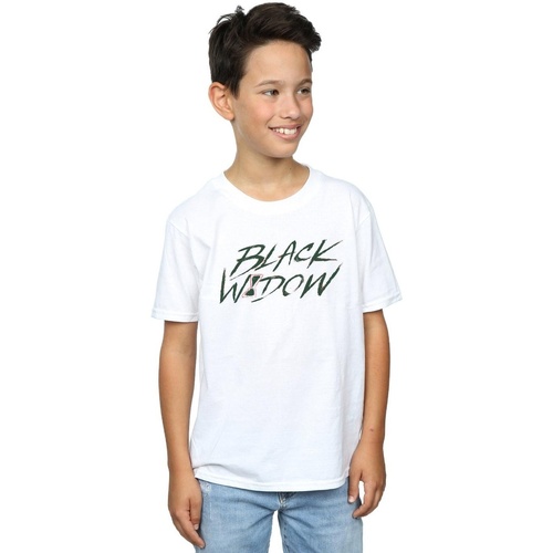 Abbigliamento Bambino T-shirt maniche corte Marvel Black Widow Movie Alt Logo Bianco