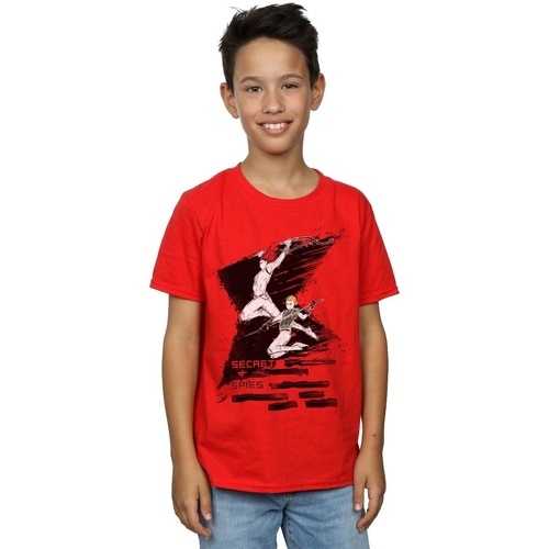 Abbigliamento Bambino T-shirt maniche corte Marvel Black Widow Movie Secrets 4 Spies Rosso