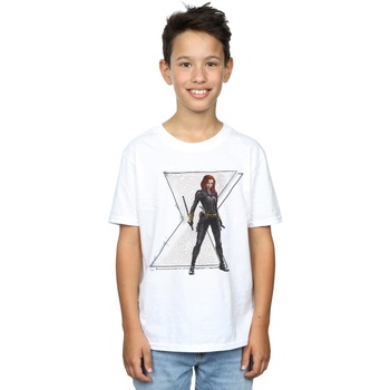 Abbigliamento Bambino T-shirt maniche corte Marvel Black Widow Movie Natasha Logo Bianco