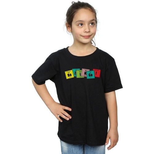 Abbigliamento Bambina T-shirts a maniche lunghe The Big Bang Theory Bazinga Elements Nero