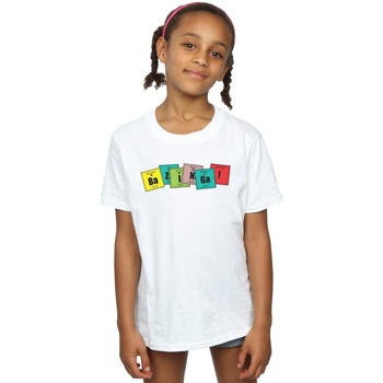 Abbigliamento Bambina T-shirts a maniche lunghe The Big Bang Theory Bazinga Elements Bianco