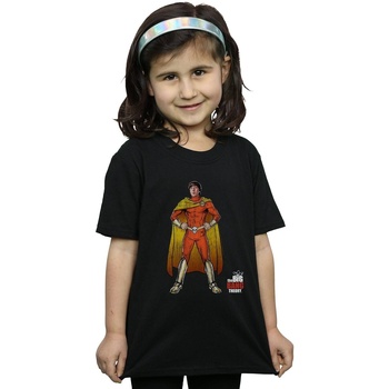 Abbigliamento Bambina T-shirts a maniche lunghe The Big Bang Theory Howard Superhero Nero