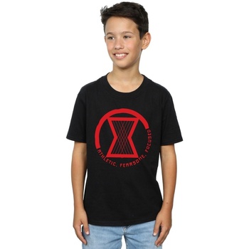 Abbigliamento Bambino T-shirt maniche corte Marvel Black Widow Movie Athletic Logo Nero