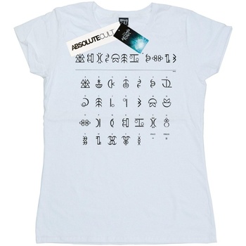 Abbigliamento Donna T-shirts a maniche lunghe Disney Artemis Fowl Gnommish Alphabet Bianco