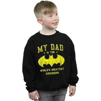 Abbigliamento Bambino Felpe Dc Comics Batman My Dad Is A Superhero Nero