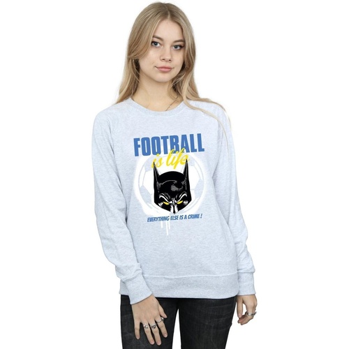 Abbigliamento Donna Felpe Dc Comics Batman Football is Life Grigio