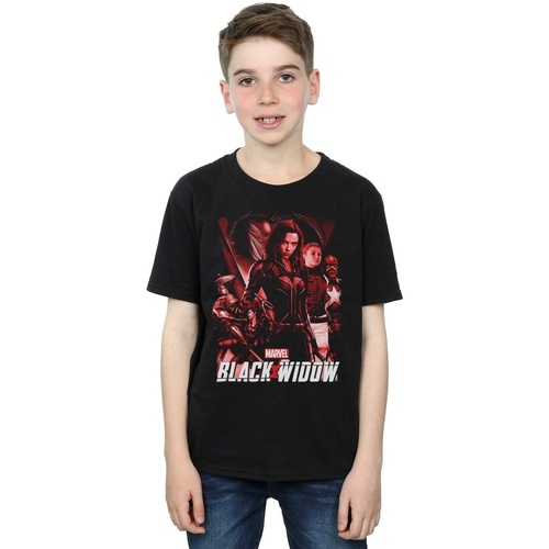 Abbigliamento Bambino T-shirt maniche corte Marvel Black Widow Movie Red Group Nero