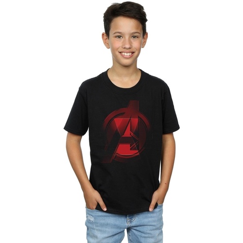Abbigliamento Bambino T-shirt maniche corte Marvel Black Widow Movie Avengers Logo Nero