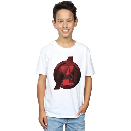 Abbigliamento Bambino T-shirt maniche corte Marvel Black Widow Movie Avengers Logo Bianco