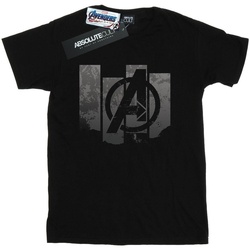 Abbigliamento Uomo T-shirts a maniche lunghe Marvel Avengers Endgame Panel Logo Nero