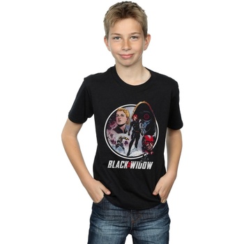 Abbigliamento Bambino T-shirt maniche corte Marvel Black Widow Movie Vintage Circle Nero