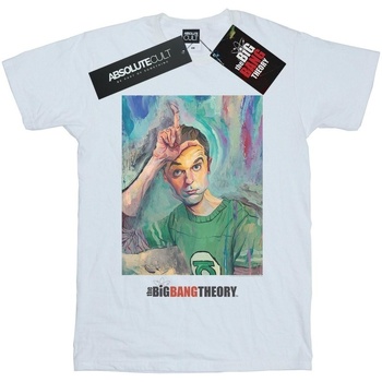 Abbigliamento Bambina T-shirts a maniche lunghe The Big Bang Theory Sheldon Loser Painting Bianco
