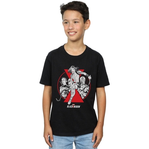 Abbigliamento Bambino T-shirt maniche corte Marvel Black Widow Movie Character Badge Nero