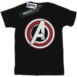 Abbigliamento Uomo T-shirts a maniche lunghe Marvel Avengers Endgame Whatever It Takes Symbol Nero