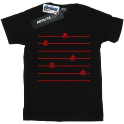 Abbigliamento Uomo T-shirts a maniche lunghe Marvel Avengers Endgame Logo Stripes Nero