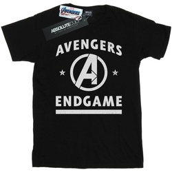 Abbigliamento Uomo T-shirts a maniche lunghe Marvel Avengers Endgame Varsity Nero