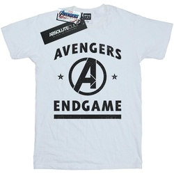 Abbigliamento Uomo T-shirts a maniche lunghe Marvel Avengers Endgame Varsity Bianco