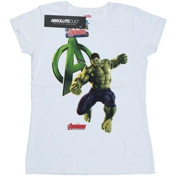 Abbigliamento Donna T-shirts a maniche lunghe Marvel Hulk Pose Bianco