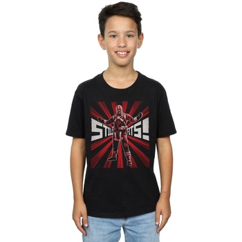 Abbigliamento Bambino T-shirt maniche corte Marvel Black Widow Movie Red Sparrow Fits Nero