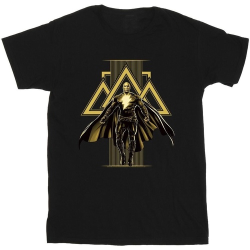 Abbigliamento Bambina T-shirts a maniche lunghe Dc Comics Black Adam Rising Golden Symbols Nero