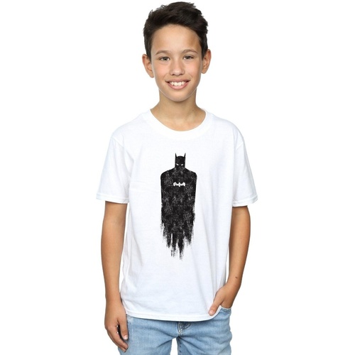 Abbigliamento Bambino T-shirt maniche corte Dc Comics Batman Brushed Bianco