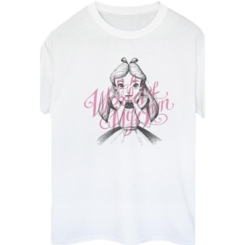 Abbigliamento Donna T-shirts a maniche lunghe Disney Alice In Wonderland In A World Of My Own Bianco