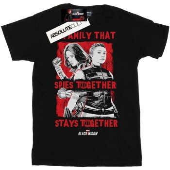 Abbigliamento Bambina T-shirts a maniche lunghe Marvel Black Widow Movie Spies Together Nero