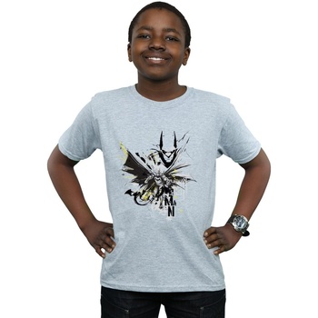 Abbigliamento Bambino T-shirt maniche corte Dc Comics Batman Batface Splash Grigio