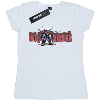 Abbigliamento Donna T-shirts a maniche lunghe Marvel Avengers Infinity War Hulkbuster 2.0 Bianco