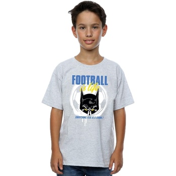 Abbigliamento Bambino T-shirt & Polo Dc Comics Batman Football is Life Grigio