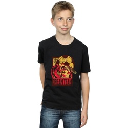 Abbigliamento Bambino T-shirt maniche corte Dc Comics Batman Football Dream Team Nero