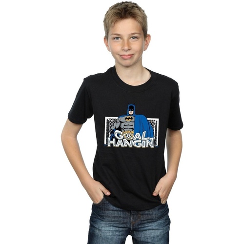 Abbigliamento Bambino T-shirt maniche corte Dc Comics Batman Football Goal Hangin' Nero