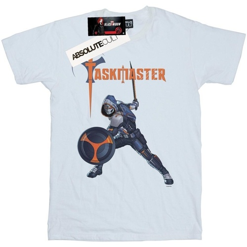 Abbigliamento Bambina T-shirts a maniche lunghe Marvel Black Widow Movie Taskmaster Pose Bianco