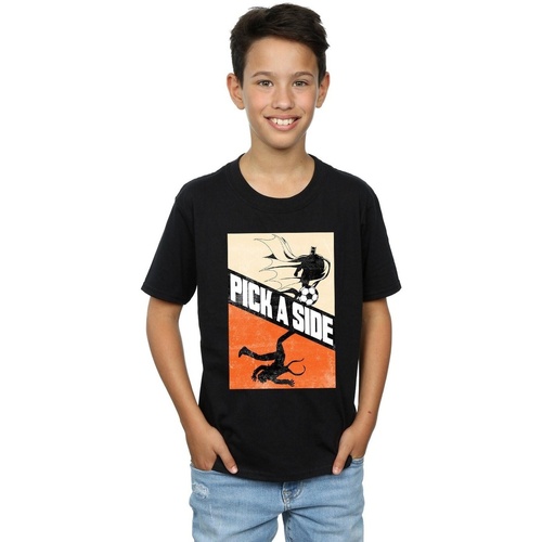 Abbigliamento Bambino T-shirt maniche corte Dc Comics Batman Football Pick A Side Nero