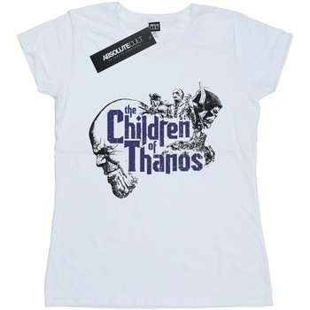 Abbigliamento Donna T-shirts a maniche lunghe Marvel Avengers Infinity War Children Of Thanos Bianco