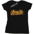 Image of T-shirts a maniche lunghe Marvel Avengers Infinity War Orange Logo