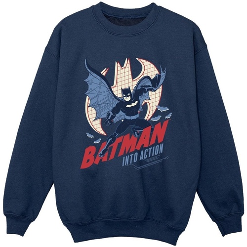 Abbigliamento Bambino Felpe Dc Comics Batman Into Action Blu