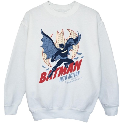 Abbigliamento Bambino Felpe Dc Comics Batman Into Action Bianco